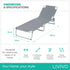 Folding Sun Lounger - Grey